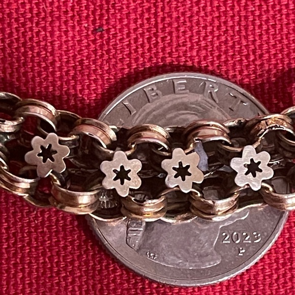 Antique Victorian C1880 Goldfilled /Silver Book Chain-silver 10k Gold Locket - Picture 14 of 15